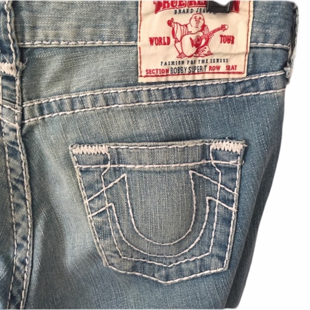 TRUE RELIGION Bobby Super T Bootcut Flare Jeans womens 29 Y2K Boho Western Denim